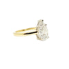 Classic Simple Solitaire Ring in 14k White & Yellow  Gold