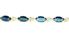 Marquise Blue Sapphire and Pear Shape Diamond Bracelet in 14k White Gold