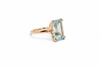Aquamarine South-North Ring in 14k Rose Gold Ad. No.4138