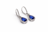 Exquisite Pear Tanzanite & Diamond Halo Earrings