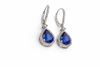 Exquisite Pear Tanzanite & Diamond Halo Earrings