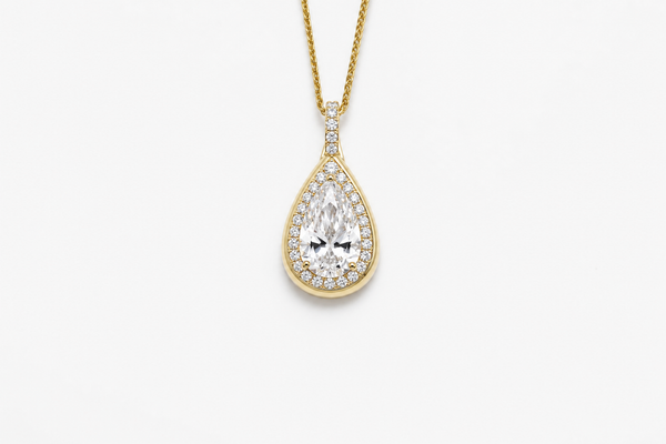 Gold and Lab Grown Diamonds Enhancer Drop Pendant