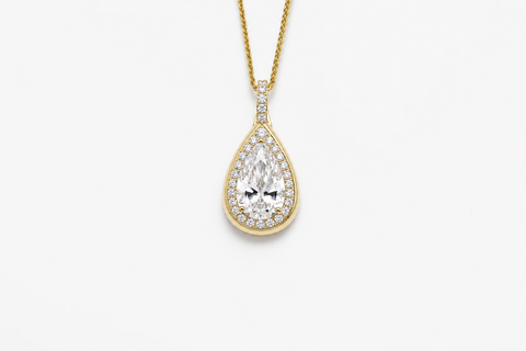 Gold and Lab Grown Diamonds Enhancer Drop Pendant