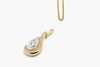 Gold and Lab Grown Diamonds Enhancer Drop Pendant