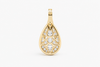 Gold and Lab Grown Diamonds Enhancer Drop Pendant