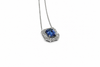 Eternal Glamour Diamond Halo Tanzanite Necklace Ad No. 4137