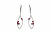 Marquise Ruby & Diamond Leaf Drop Earrings
