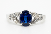 BOW MARQUISE DIAMOND RING IN BLUE SAPPHIRE AD NO.1227