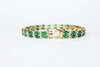 DOUBLE ROW EMERALD & DIAMOND BRACELET AD NO. 4162