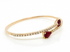 OPEN TWISTED CUFF BRACELET RUBY AND DIAMOND AD NO. 2649