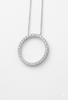 Diamond Circle Pendant in 14K White Gold