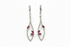 Marquise Ruby & Diamond Leaf Drop Earrings