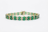 DOUBLE ROW EMERALD & DIAMOND BRACELET AD NO. 4162