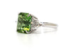 Green Tourmaline and Lab Grown Diamond Ring AD NO 2920