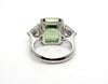 Green Tourmaline and Lab Grown Diamond Ring AD NO 2920