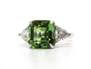 Green Tourmaline and Lab Grown Diamond Ring AD NO 2920