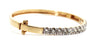 Diamond Bar Bangle in 14K Yellow Gold