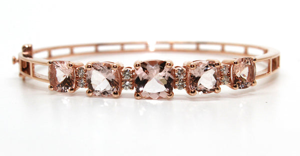 14k Rose Gold Morganite Bangle Ad No. 3045