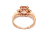 Cushion Cut Morganite and Diamond Ring Ad No. 2410