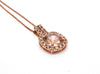 Cushion Cut Morganite and Diamond  Pendant Ad No. 3073