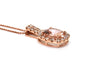 Cushion Cut Morganite and Diamond  Pendant Ad No. 3073