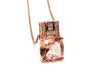 Cushion Morganite Pendant with Baguette Ad No. 3072