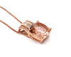 Cushion Morganite Pendant with Baguette Ad No. 3072