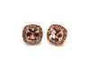 Morganite and Micropave Diamond Halo Earrings Ad No. 2945