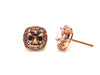 Morganite and Micropave Diamond Halo Earrings Ad No. 2945