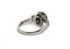 Oval Cut Sapphire and Diamond Ring in White Gold AD No. 4052