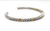 Two-Toned Lab Grown Diamond Bar Bracelet in 14K Yellow Gold and Silver