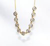 Mini Half Tennis Necklace 2.00 CTW Bezel Round