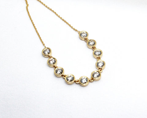 Mini Half Tennis Necklace 2.00 CTW Bezel Round