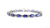 Oval Tanzanite and Round Diamond Bracelet in 14k White Gold AD No: 3020