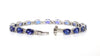 Oval Tanzanite and Round Diamond Bracelet in 14k White Gold AD No: 3020
