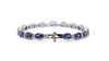 Oval Tanzanite and Round Diamond Bracelet in 14k White Gold AD No: 3020