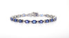 Oval Tanzanite and Diamond Tennis Bracelet in 14k White Gold AD No: 2895