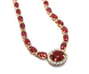 Ruby and Diamond Smile Necklace in 14k Yellow Gold AD NO. 2685