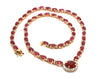Ruby and Diamond Smile Necklace in 14k Yellow Gold AD NO. 2685