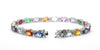 Multi-Precious Gemstone and Diamond Alternating Bracelet AD No. 4102