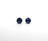 Blue Sapphire Stud Earrings in 14k White Gold
