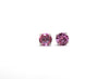 Pink Sapphire Earrings In 14K White Gold