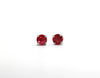 Ruby Stud Earrings in 14k White Gold