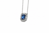 Eternal Glamour Diamond Halo Tanzanite Necklace Ad No. 4137