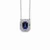 Eternal Glamour Diamond Halo Tanzanite Necklace Ad No. 4137