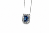 Eternal Glamour Diamond Halo Tanzanite Necklace Ad No. 4137