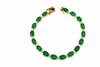 East-west Oval Emerald and Diamond Bracelet