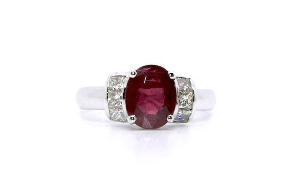 Ruby And Diamond Splendid Ring Ad No.0413