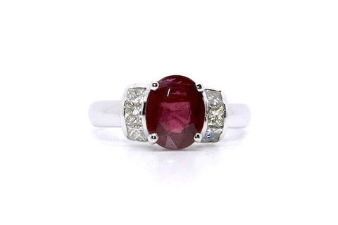 Ruby And Diamond Splendid Ring Ad No.0413