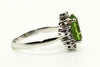 Peridot & Diamond Halo Ring AD No. 1053